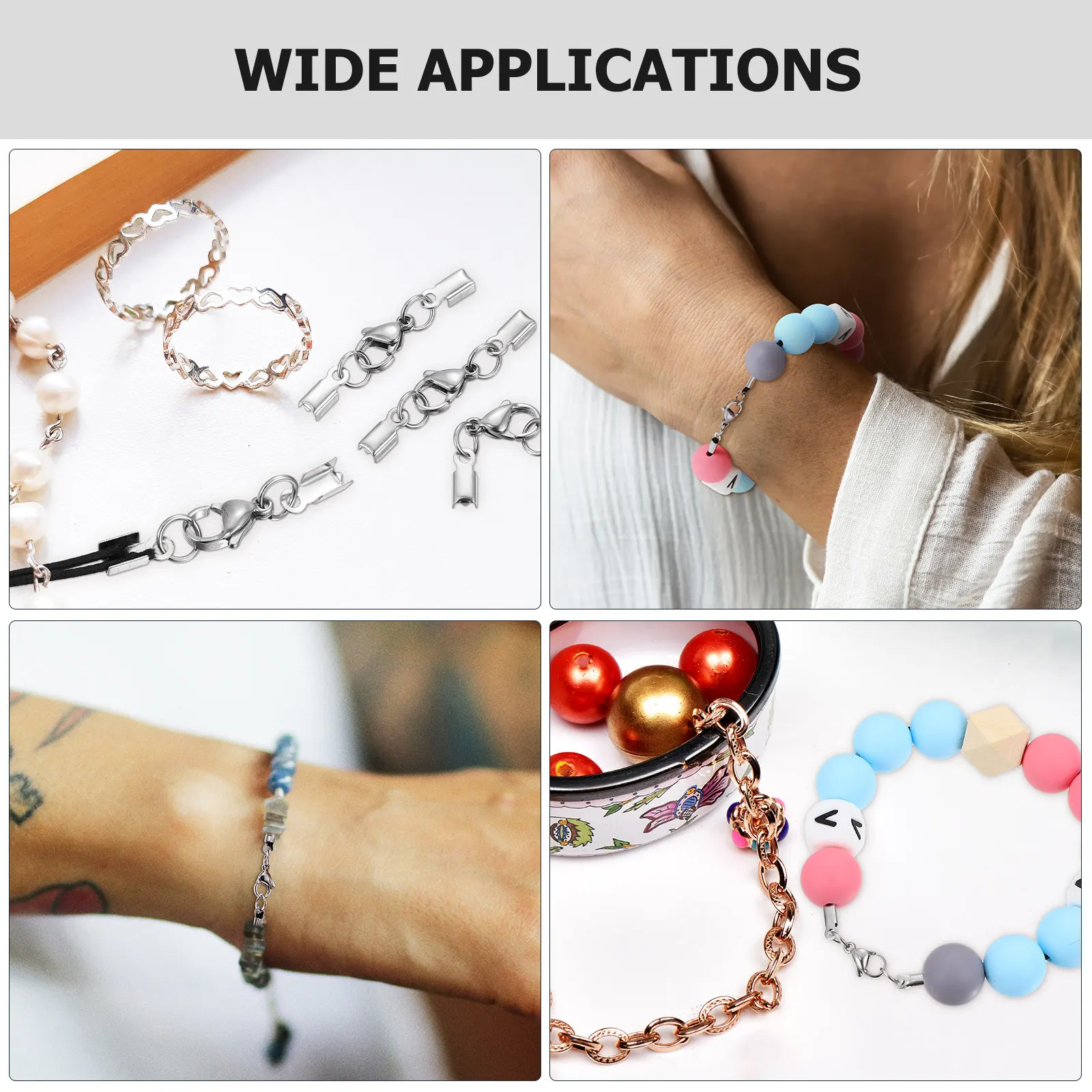 

40 шт. прочных застежек-лобстеров из нержавеющей стали, аксессуары для ювелирных изделий, соединители-зажимы для самостоятельного изготовления украшений