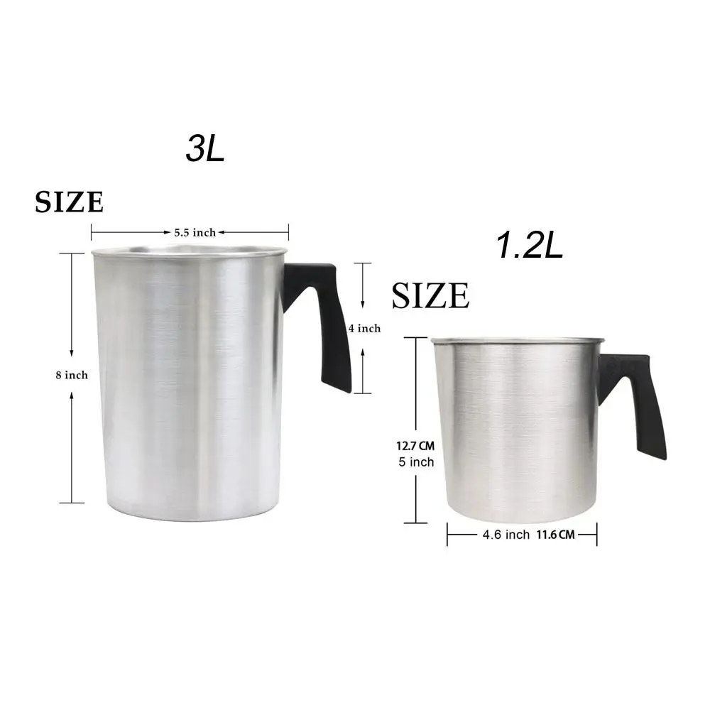 1.2L/3L DIY Pouring Melt Tool Wax Cup Pitcher Jug Soap Chocolate Making Candle Melting Pot