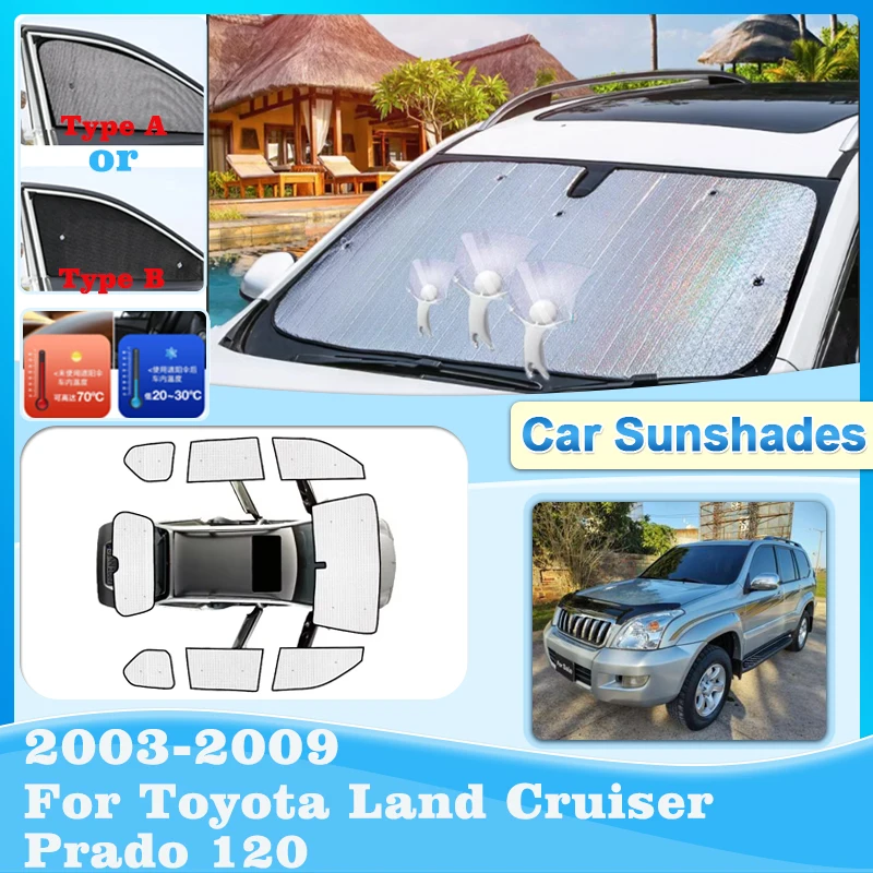

Солнцезащитные козырьки для автомобиля Toyota Land Cruiser Prado 120 Аксессуары Lexus GX 470 2003-2009 Солнцезащитные козырьки для окон с защитой от ультрафиолета