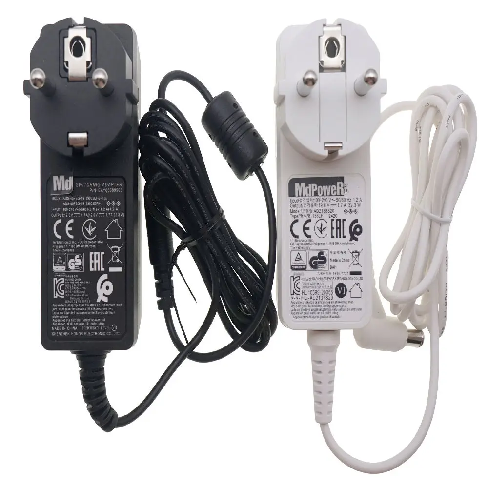 EU-Stecker 19V 1,7A Schaltadapter 27MK600M Netzteil für LG 27'' Full HD Monitor E1948S E2242C E2249 E2351VZ W1947CY MP37