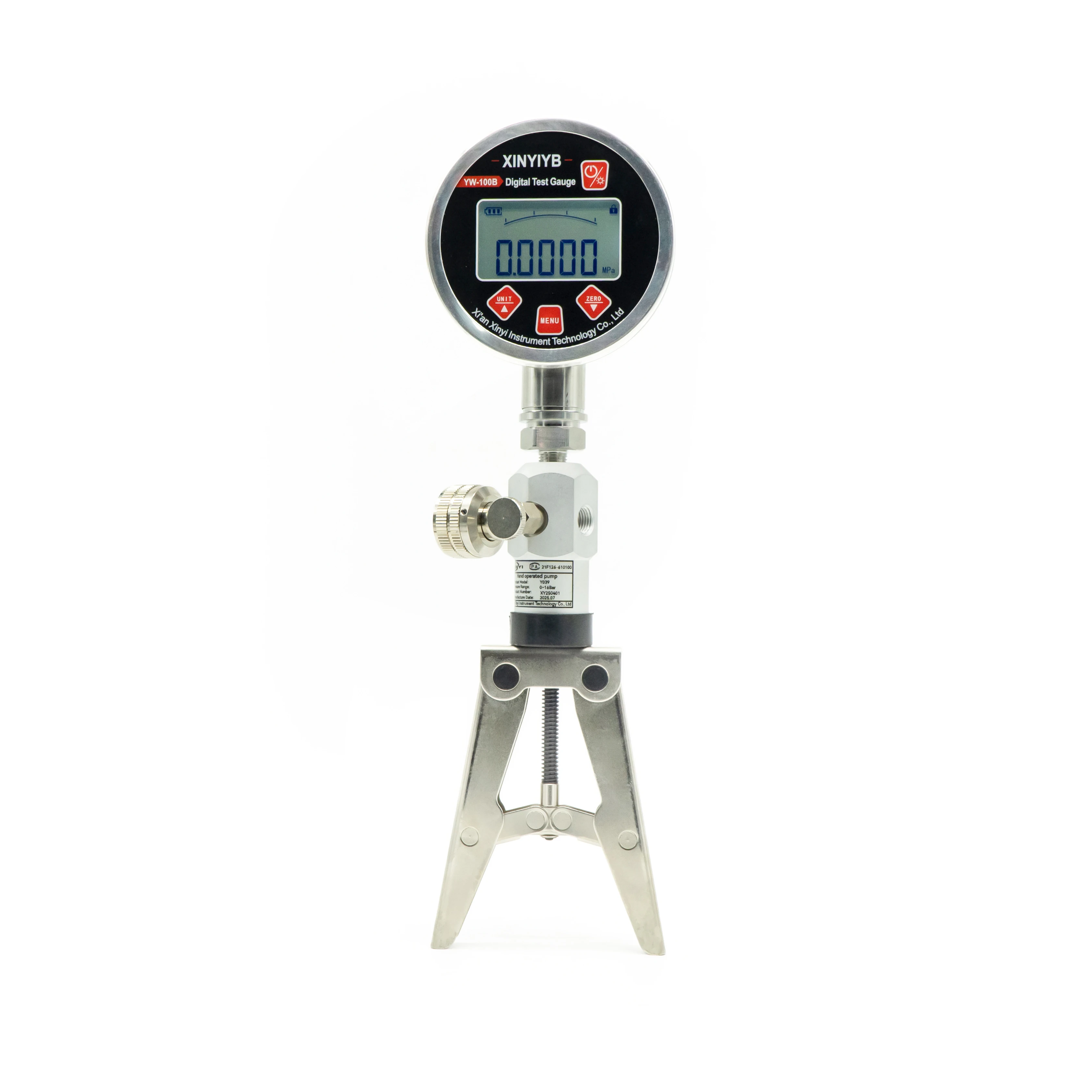 Handheld Pneumatic Pressure Pump Calibrator Portable 20Bar Pressure Gauge Calibration Pump