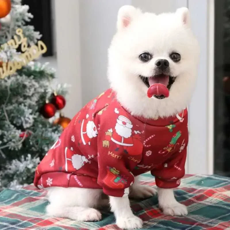 

2025Christmas Dog Clothes Winter Pet Clothing Sweater Clothes For Small Large Dog Cat Puppy Costume Chihuahua Yorkies Shirts XS-