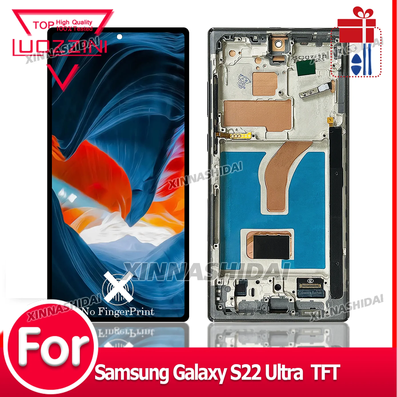 aaa-quality-tft-for-samsung-galaxy-s22-ultra-lcd-screen-touch-digitizer-frame-for-s908u-lcd-assembly-replacement
