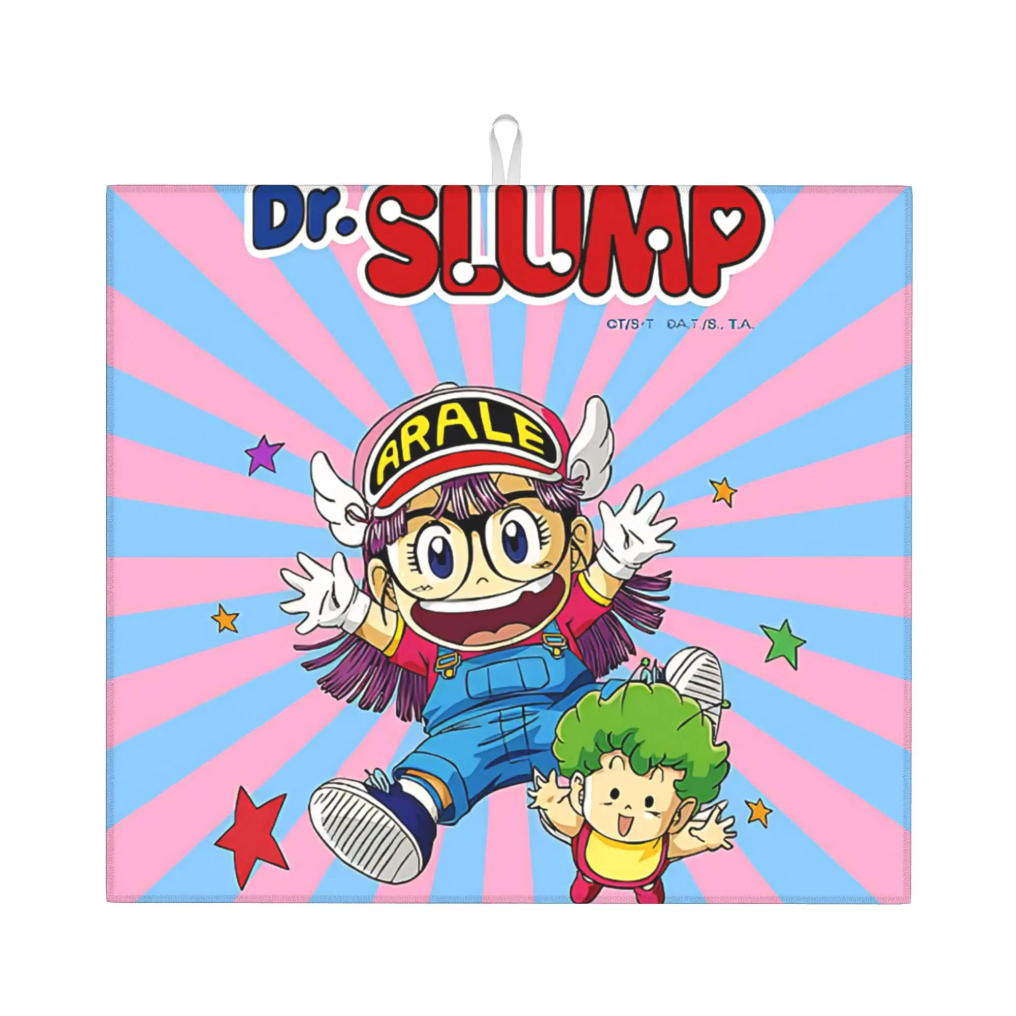 Arale Norimakis Japanese Dr Slump Non Slip Kitchen Counter Protector Mat Barware Tableware Reusable Drying Mat For Kitchen