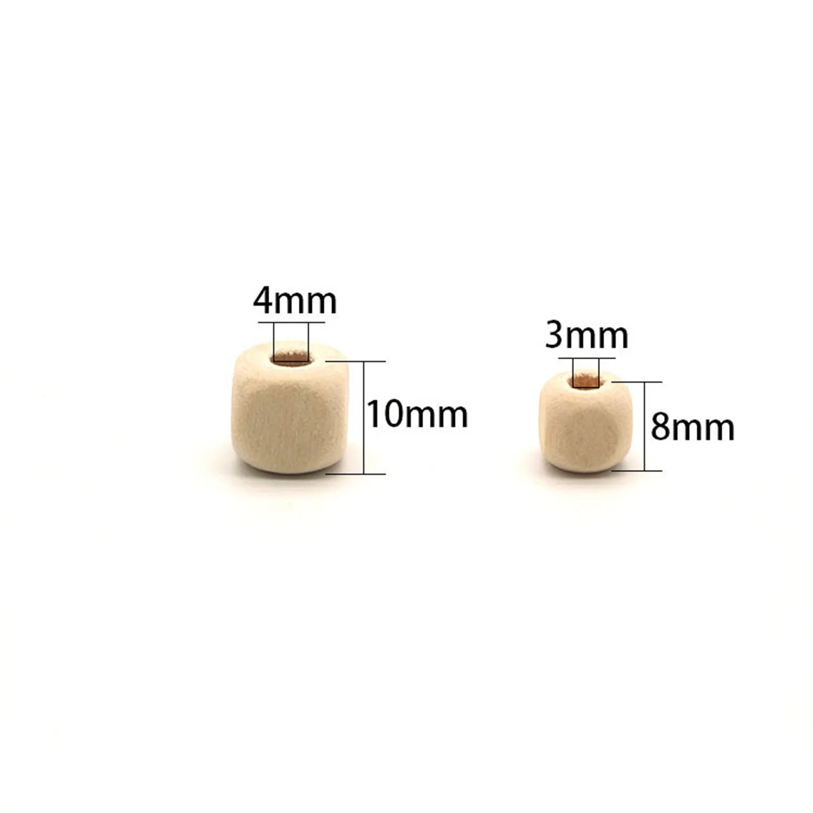 Natural Untreated Plain Wood Cube Beads 6X6mm 8X8mm 10X10mm Wooden Spacer beads