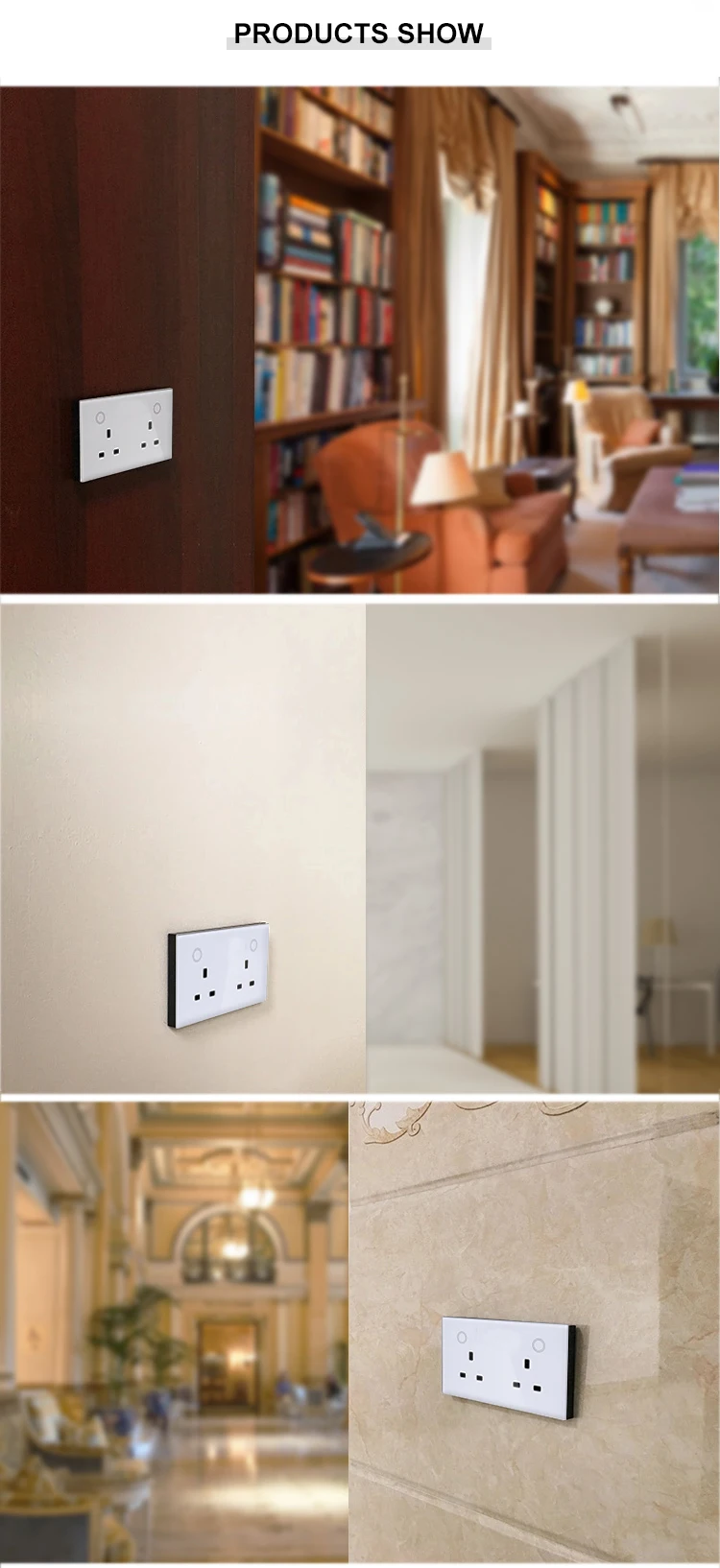 New Arrival Zigbee 3.0 Smart Wall Socket with Twin UK Power Outlet Touch Panel Glas Switch Tuya Alex Google