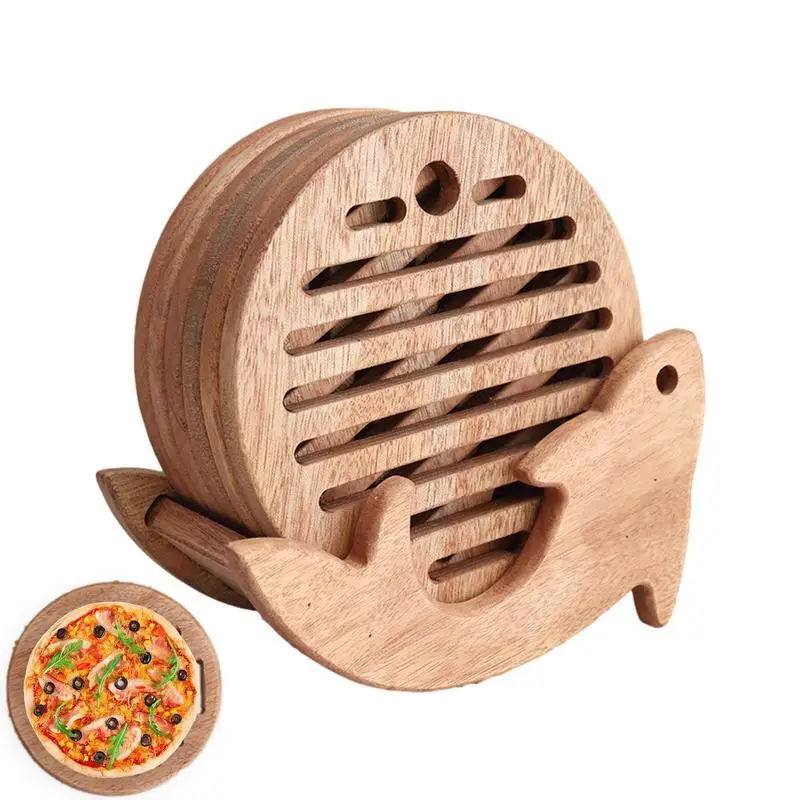 

Wooden Drink Coasters Anti-Scratch Coffee Table Coasters Wood Cup Coasters Rustic Wood Table Coasters Wood Coaster Set For