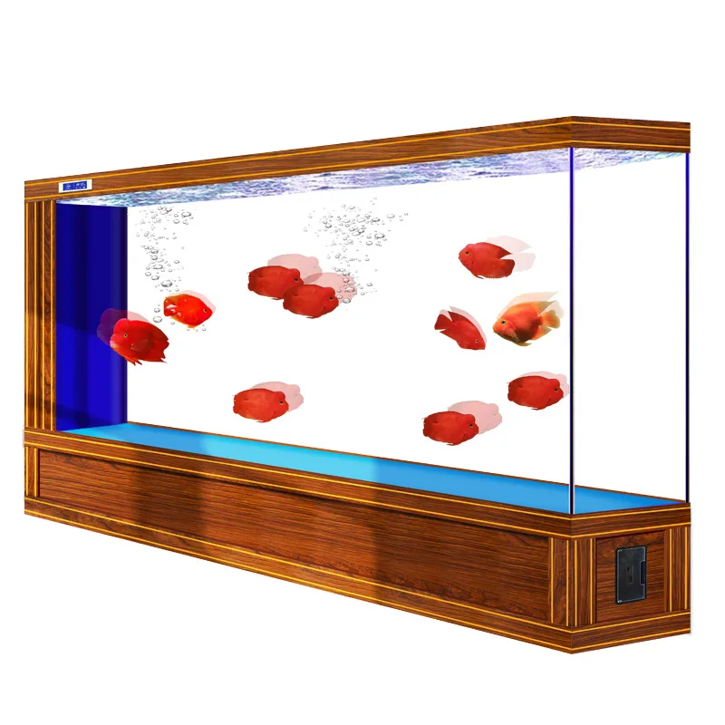fish tank medium and large living room household screen arowana tank ultra-white glass side filter water-free aquarium