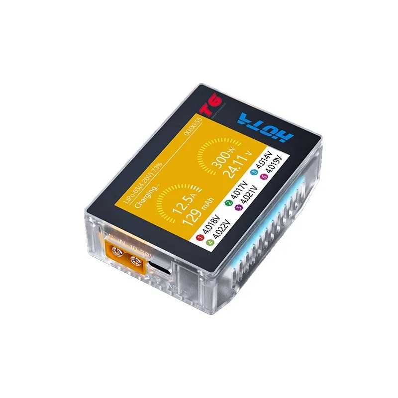 HOTA T6 300W 15A Battery Charger LiHv Lipo NiMh Li-ion Ni-Cd Digital RC Charger 1-6S Lipo Balance Charger Discharger PD 90W 5A