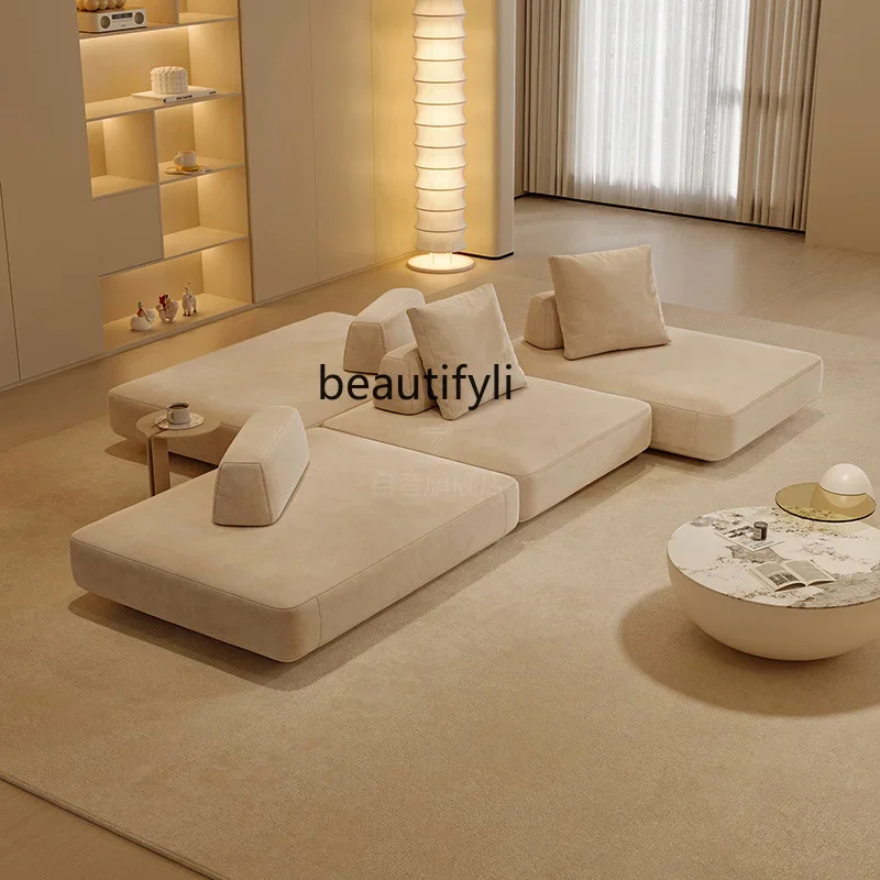 A139 Double-Sided Modular Sofa Wabi-Sabi Cream Style Modern Living Room Creative Movable Freely Combined