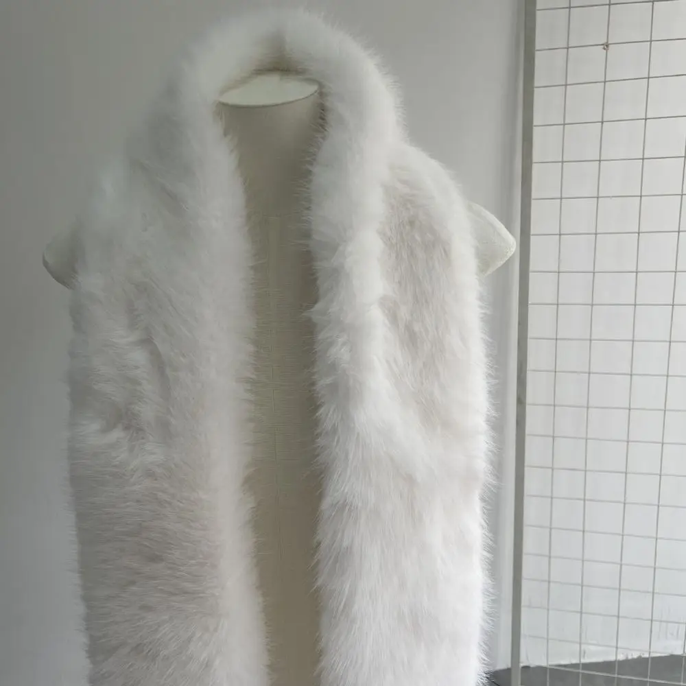 Fashion Thickened Scarf Lengthened Warm Lining Winter Scarf Soft Faux Fur Shawl Long Fur Scarf Streetwear Use