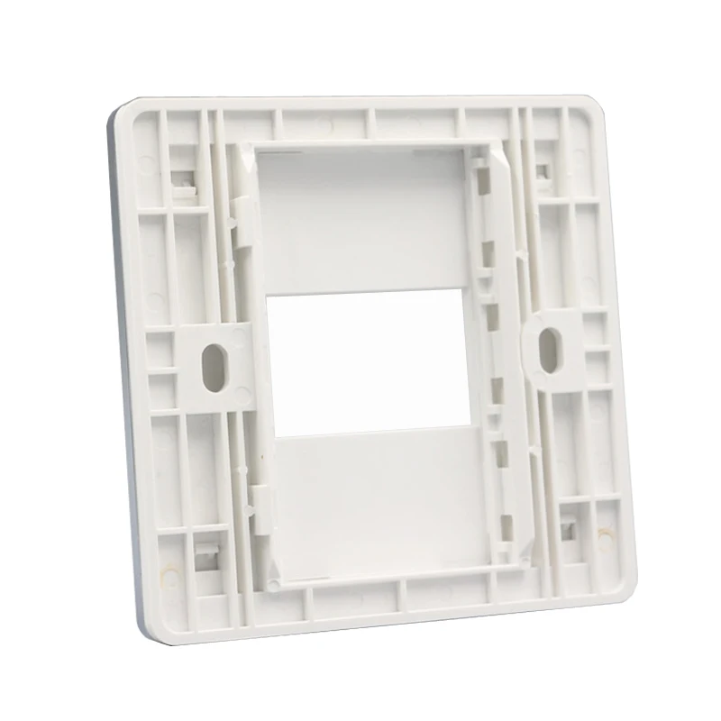 One Gang White Color Faceplate Glossy Smooth Side Blank Wall Panel Frame Suit For 1 Module Socket Cover Outlet