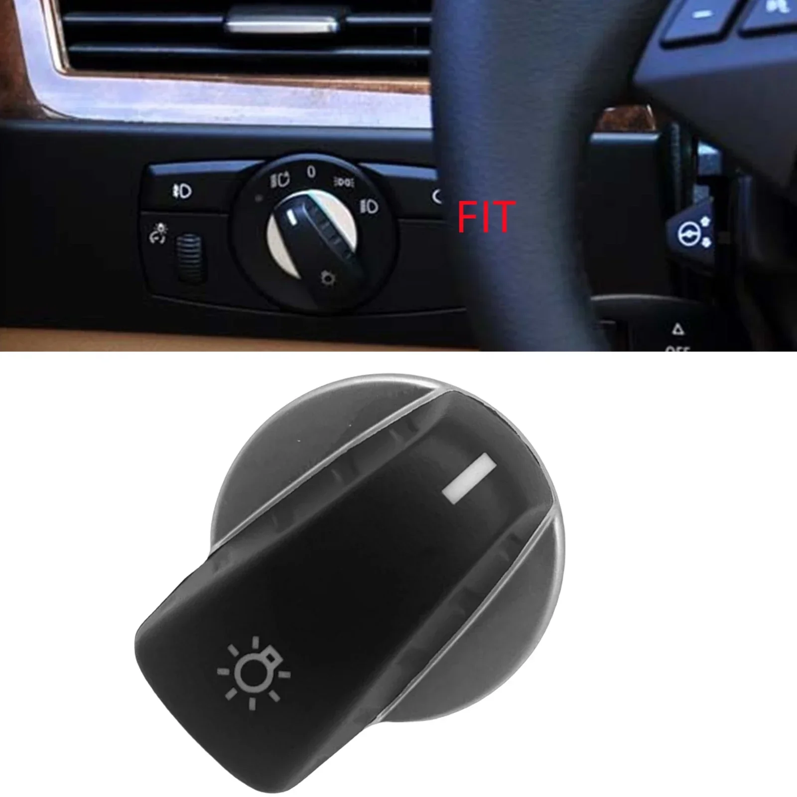 

New！ For BMW 5 Series E60 E61 X5 E70 X6 E71 Headlamp Head Light Lamp Button Cover Interior Headlight Switch Knob