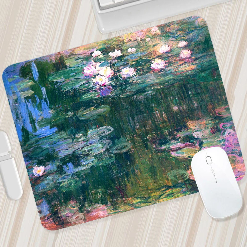 Claude Monet Art Small Mouse Pad Gaming Mousepad PC Gamer Mouse Mat Computer Office Pad tastiera Mat Desk Pad Laptop Mausepad