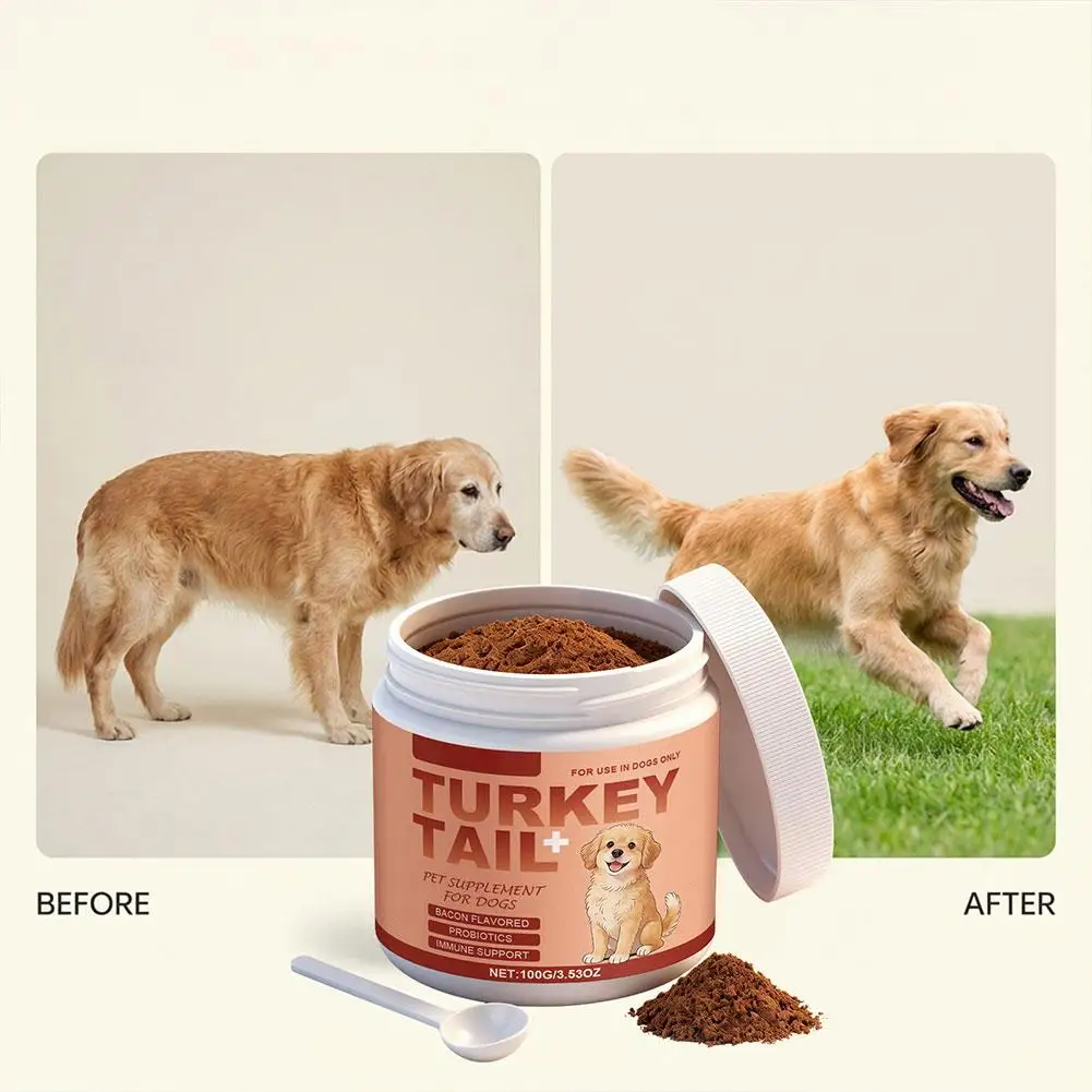 Premium 100g Dog Immune Support Supplement – Daily Immunity Defense, Promotes Healthy Immune System Function for Breeds,Easy-Mix