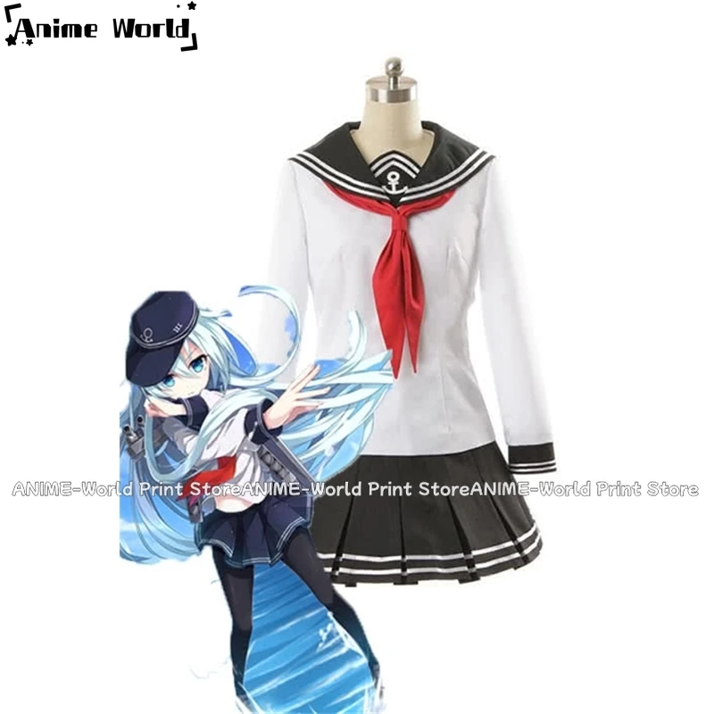 《Custom Size》Anime Kantai Collection Cosplay Costume Custom Destroyers Akatsuki Hibiki Female Uniform