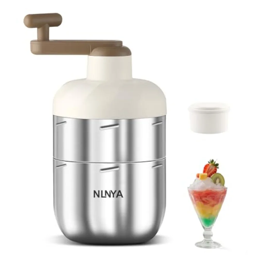 

Портативная бритва для льда и машина для снежных конусов для мероприятий на открытом воздухе, пляжных вечеринок и кемпинга, ручная дробилка для льда премиум-класса с большим Ca