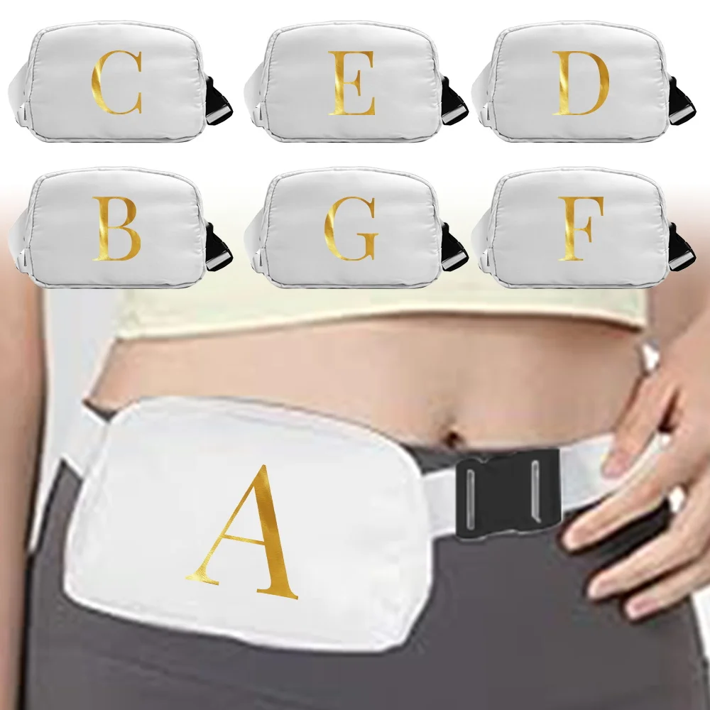 

Waist Bag 1 Piece Multifunctional Waist Pouch High-quality Daily Supplies Organizer Letter Pattern Printing Series