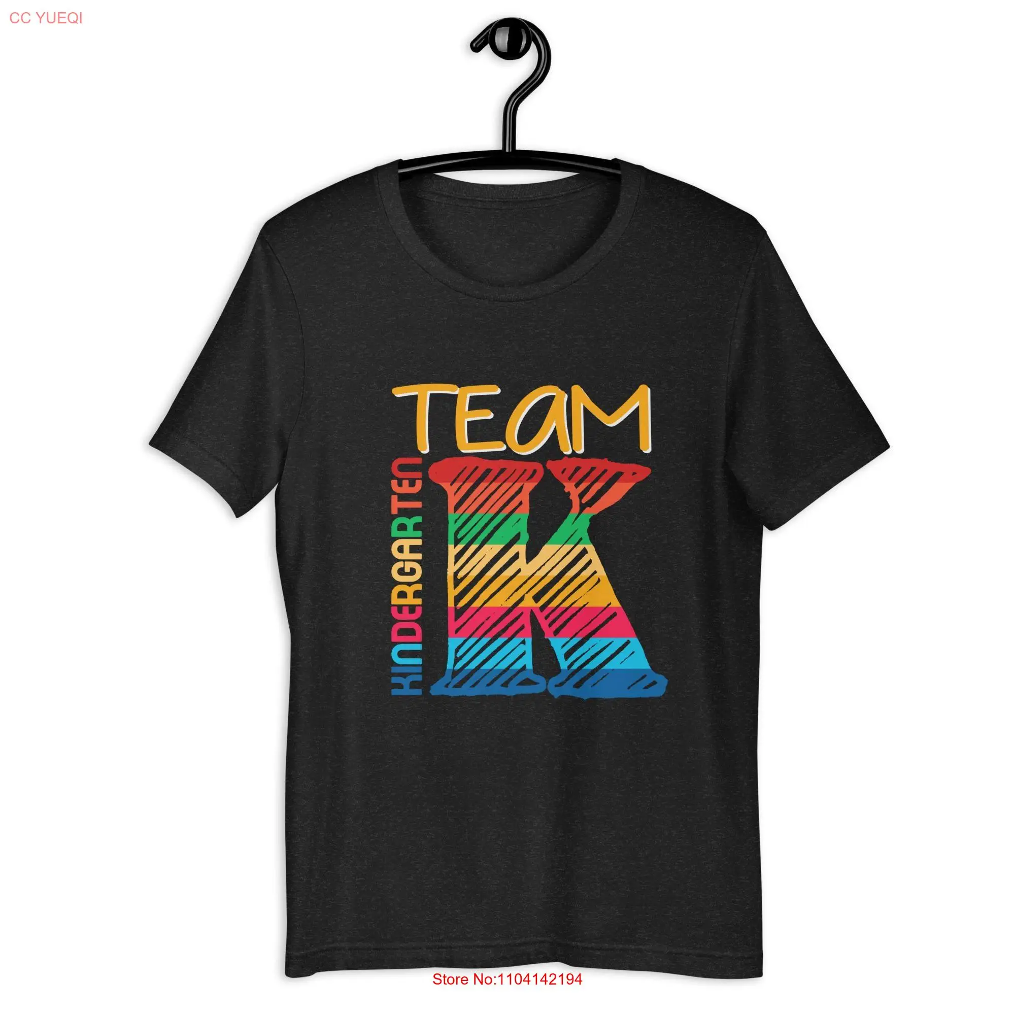 Team Kindergarten Back to School t shirt long or short sleeves