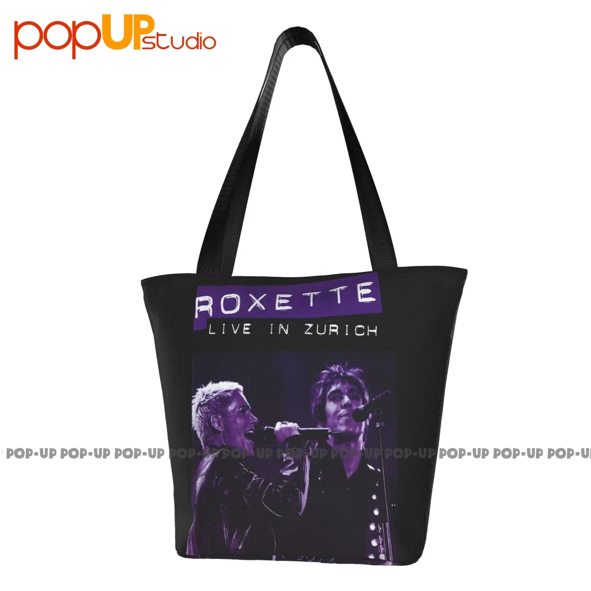 Roxette Live In Zurich Concert Trendy Handbags Portable Shopping Bag Tear-Resistant