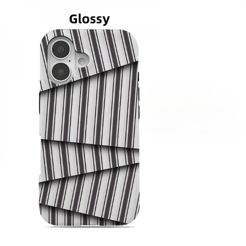 حافظة جديدة لهاتف آيفون 17 ProMax/17 Pro/17 Air/17 (2025) شريط غير منتظم ملون 2 في 1 #3