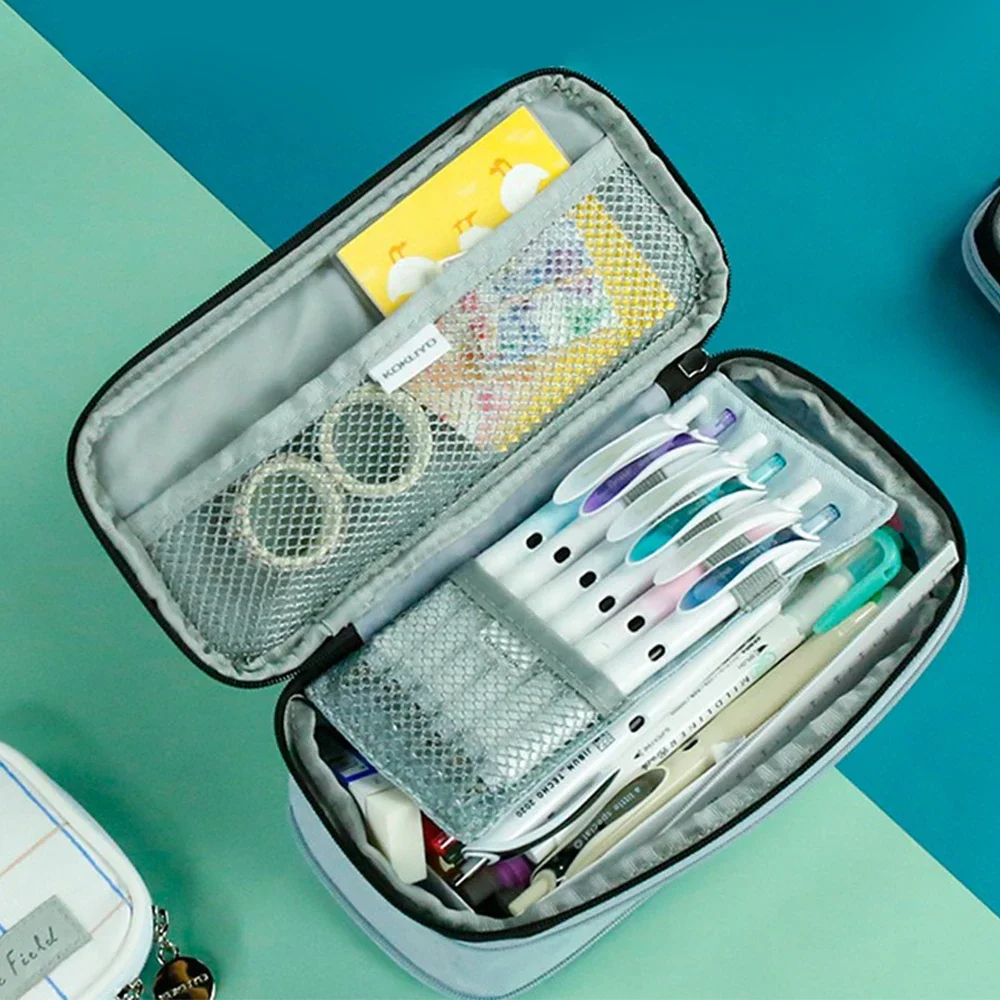 1pcs Japan KOKUYO Pencil Case Large Capacity Stationery Storage Bag Multi-layer Multifunctional Student Learning Supplies