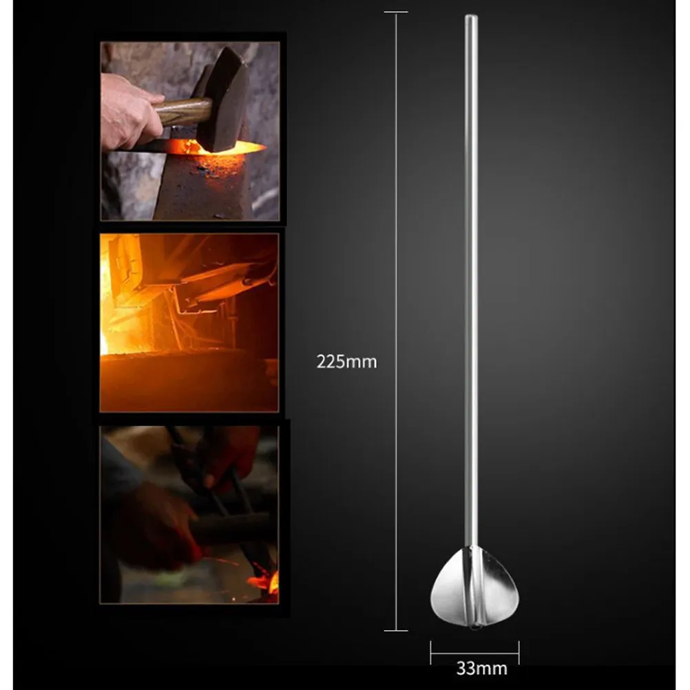 6Pcs Stainless Steel Multifunctional Spoon Straw Set Heart Shape Reusable Drinking Tool for Cocktails Summer Parties