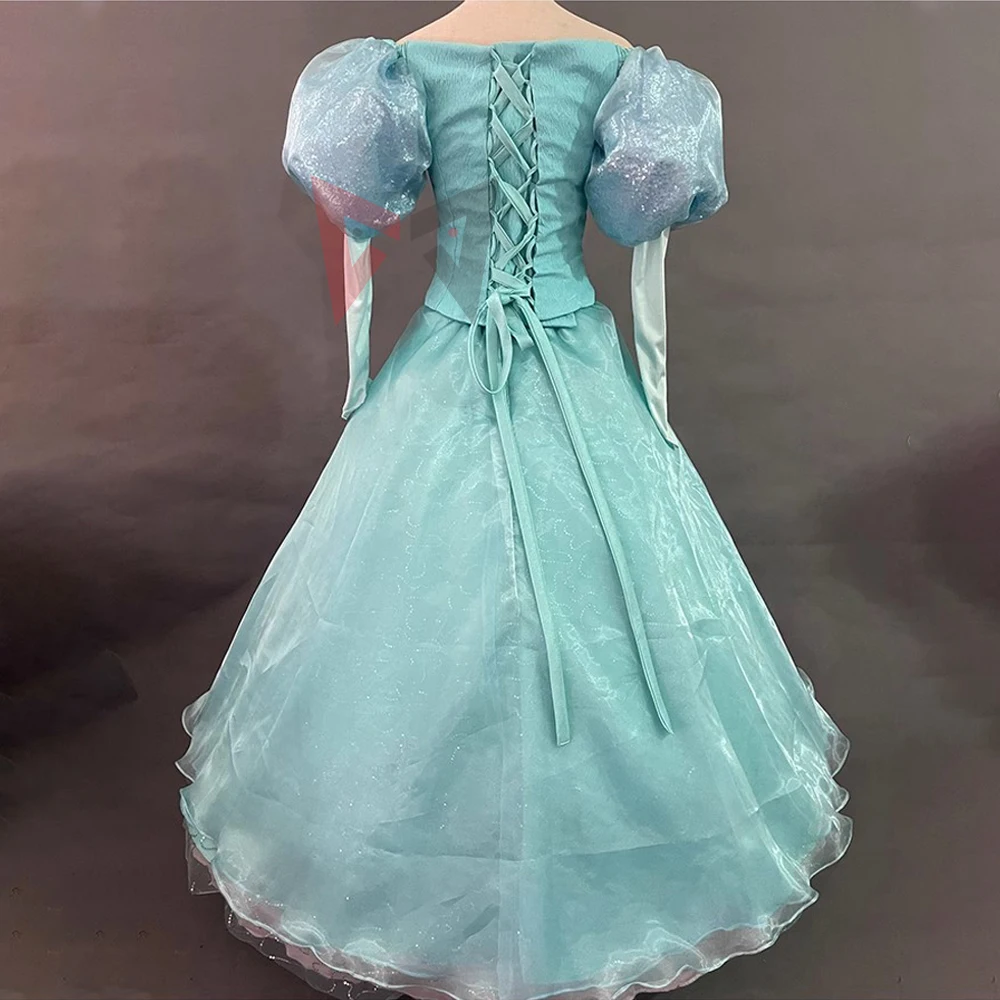 New The Little Mermaidng  Arieling Princess Dress Cosplay Costume Green Dress For Party Game Custom Made