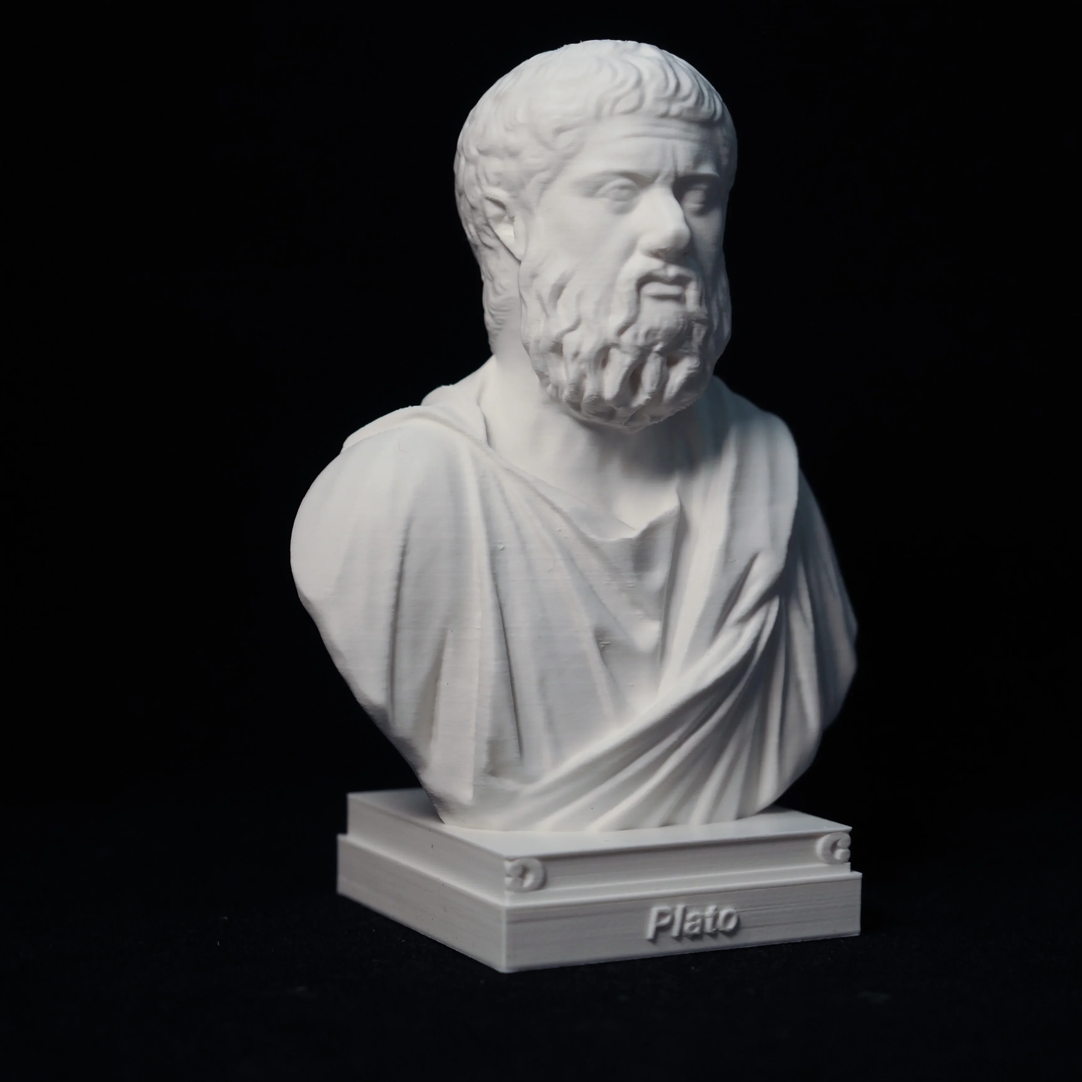 Plato Ornaments Statue Hand Model Decoration Bust Crafts Great Man Portrait Desk Desk, 3D Printing PLA Plastic