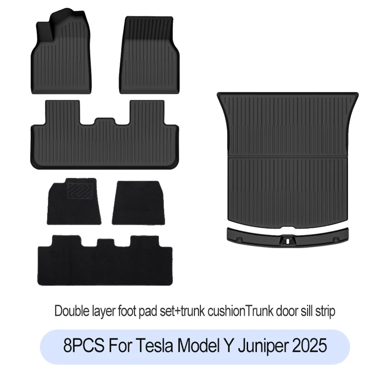 Tesla Model Y Juniper Premium/Performance 2025+ TPE vloermatten bagagemat slijtvaste voetmatten ModelY kofferbakmatten