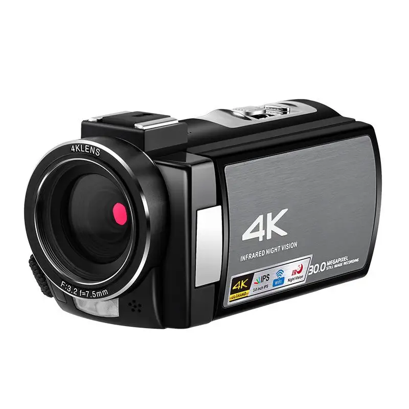

4K Full HD Professional Digital Cameras Camcorder Night Vision WIFI MIC 3.0 Inch Touch Screen Video Camera Support External Lens