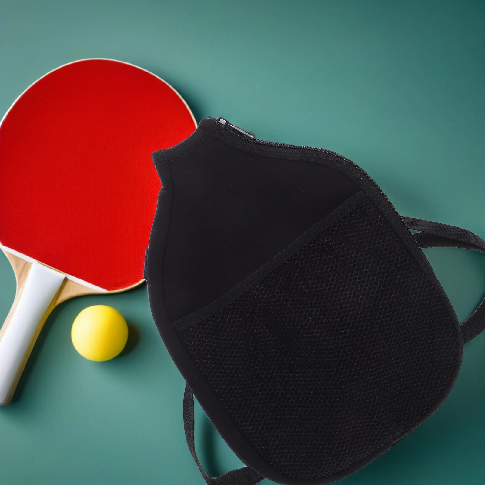 2Pcs Waterproof Neoprene Paddle Cover Protective Case for Pickleball Table Tennis Racket Mesh Storage Pocket Portable Sleeve