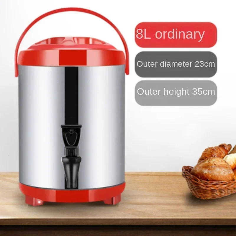 Stainless Steel Insulated Bucket-Double-Layer Container for Hot Beverages Ideal for Water Milk Tea and Coffee