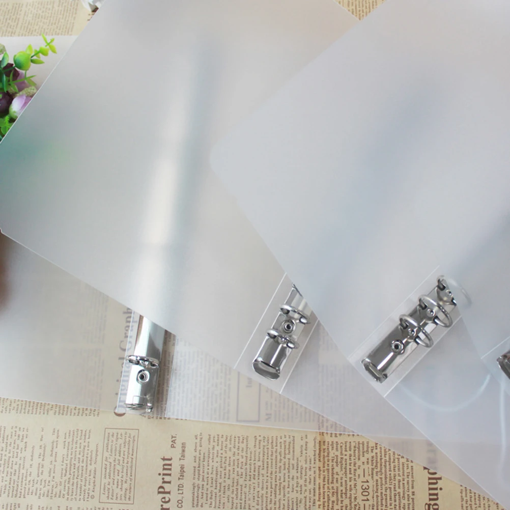 

A4 Paper PP File Folders with Inner Clip Semi Transparent Folder Office Supplies for Loose-leaf Note
