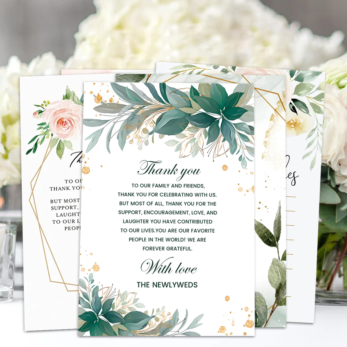 50pcs Wedding Table Thank You Cards Table Place Setting Card for Weddings,Receptions, Events and Celebrations Decoration Cards