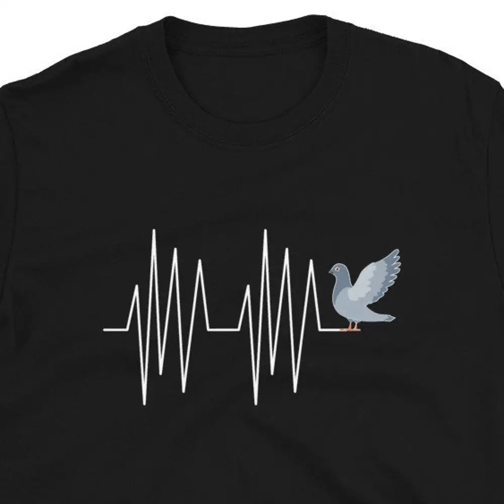 Heartbeat Pigeon Run T Shirt For Man Woman Pigeons Race Racing Bird Watching Lover