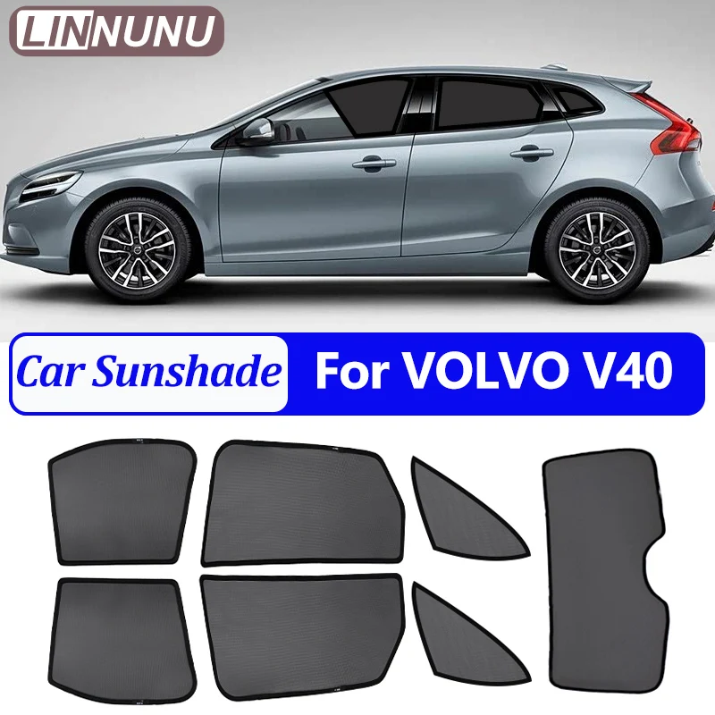 linnunu-磁気車のサンシェードボルボ-v40-2012-2019-カーテンウィンドウメッシュサンシェード-uv-保護プライバシー遮断アクセサリー