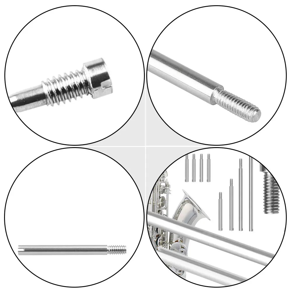 

1 Set Tenor Saxophone Repair Parts Silver Durable Replacement Kit For Clarinet Sax Woodwind Instruments Saxophone Repair Tool