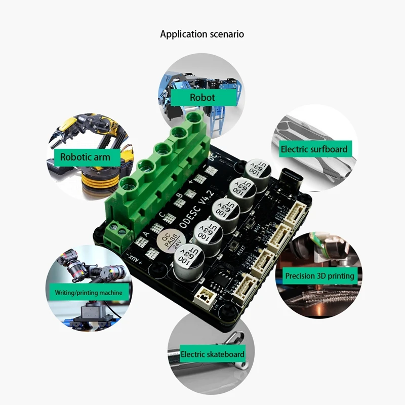 ODESC V4.2 8-24V Single-Drive High-Current High-Precision Brushless Servo Motor Controller, Based On Odrive3.6 Upgrade