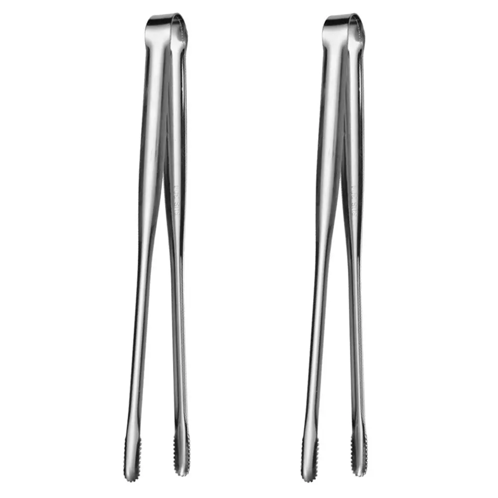 

2Pcs Stainless Steel Food Tongs Bbq Clamp Rust-Proof Heat-Resistant Lightweight Design for Picnic Party Grilling Restaurant Home