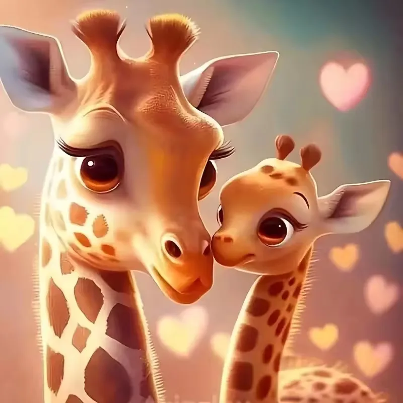 

CHENISTORY 5d DIY Diamond Painting Full Square Giraffe Animals Diamond Embroidery Cross Stitch Mosaic Rhinestone Pictures