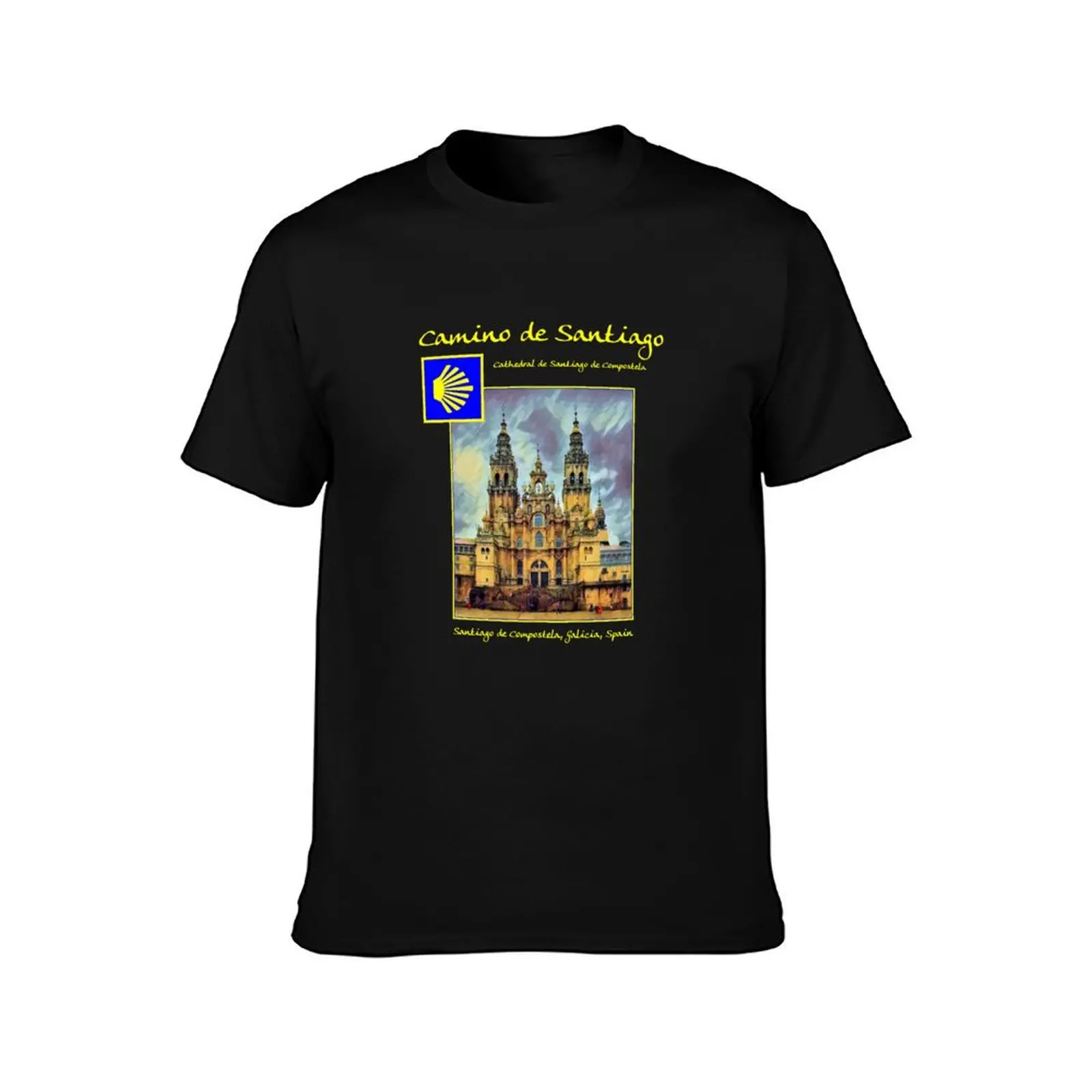Cathedral de Santiago de Compostela T-Shirt Summer Casual Cotton Tee Oversized Streetwear Tops Vintage Graphic Print