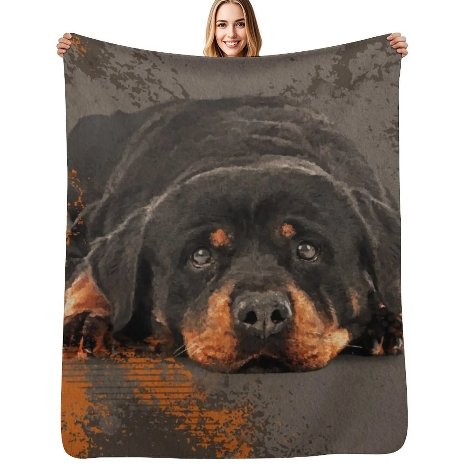 

Cute Rottweiler- Metzgerhund Throw Blanket Decorative Beds Warm Summer sofa bed Blankets