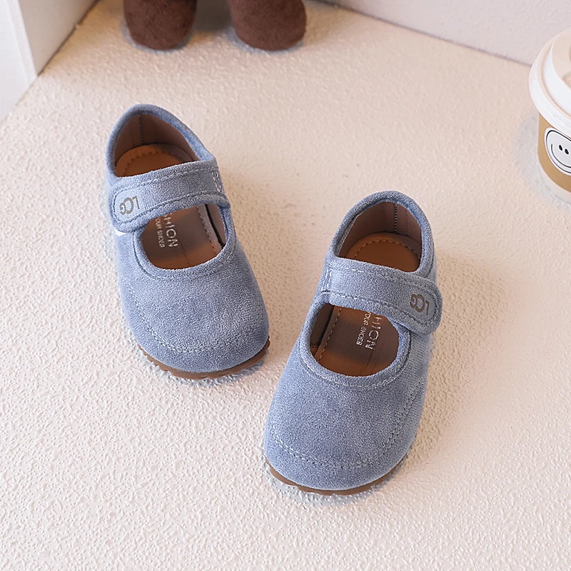 Mary Janes-Schuhe für Kinder, Wildleder, flach, für den Frühling, lässig, Unisex, flache Schuhe für Mädchen, atmungsaktiv, flexibel, prägnanter Stil, Kinderschuhe, Größe 23–36 – Detail 8