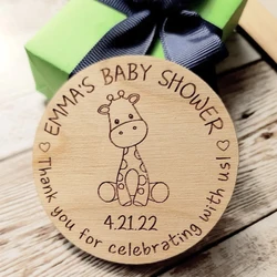 Personalized Wooden Magnets | Save The Date | Baby Shower Magnet | Baby Shower Decoration | Party Favors | Newborn Gifts