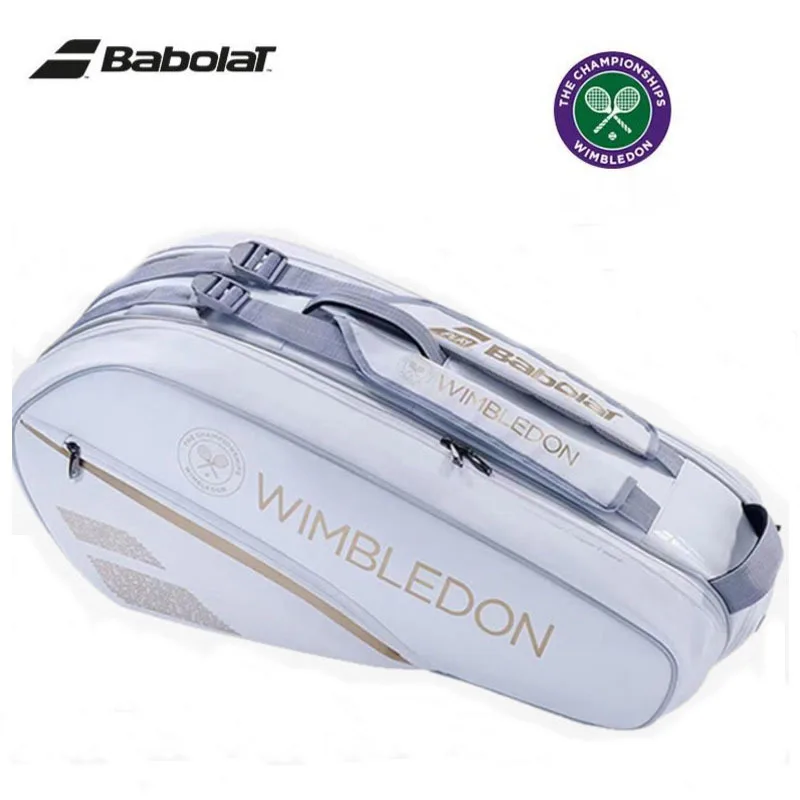 Original Babolat Tennis Bag Wimbledon RAFA Tennis Bag RH6 RH12 WIM Tennis Racket Bag With Shoe Compartment Padel Tennis Backpack