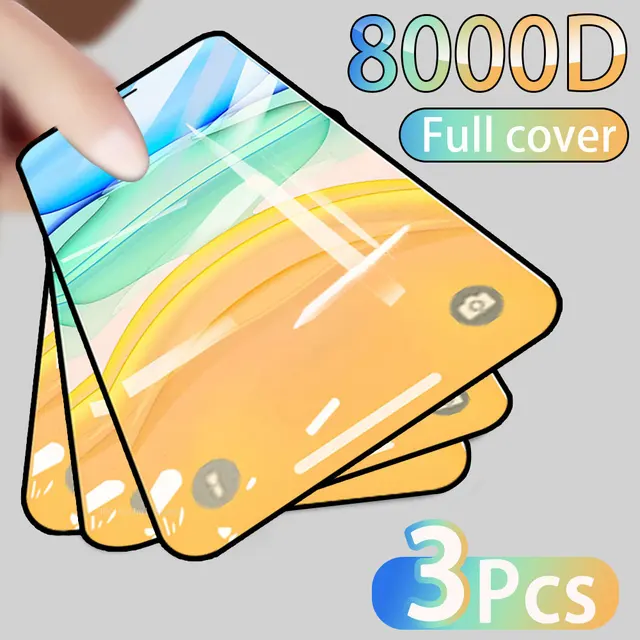 3 sztuki pełnego szkła ochronnego do iPhone'a 15 14 Pro Max 12 13 Pro Max Szkło hartowane do iPhone'a 11 Pro XR XS 7 8Plus Glass