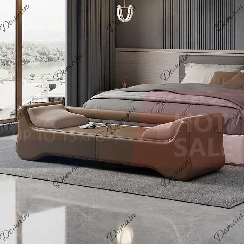 Z43 Light luxury high-end irregular-shaped bedside bench master design style living room bench coat rack sofa foot bench