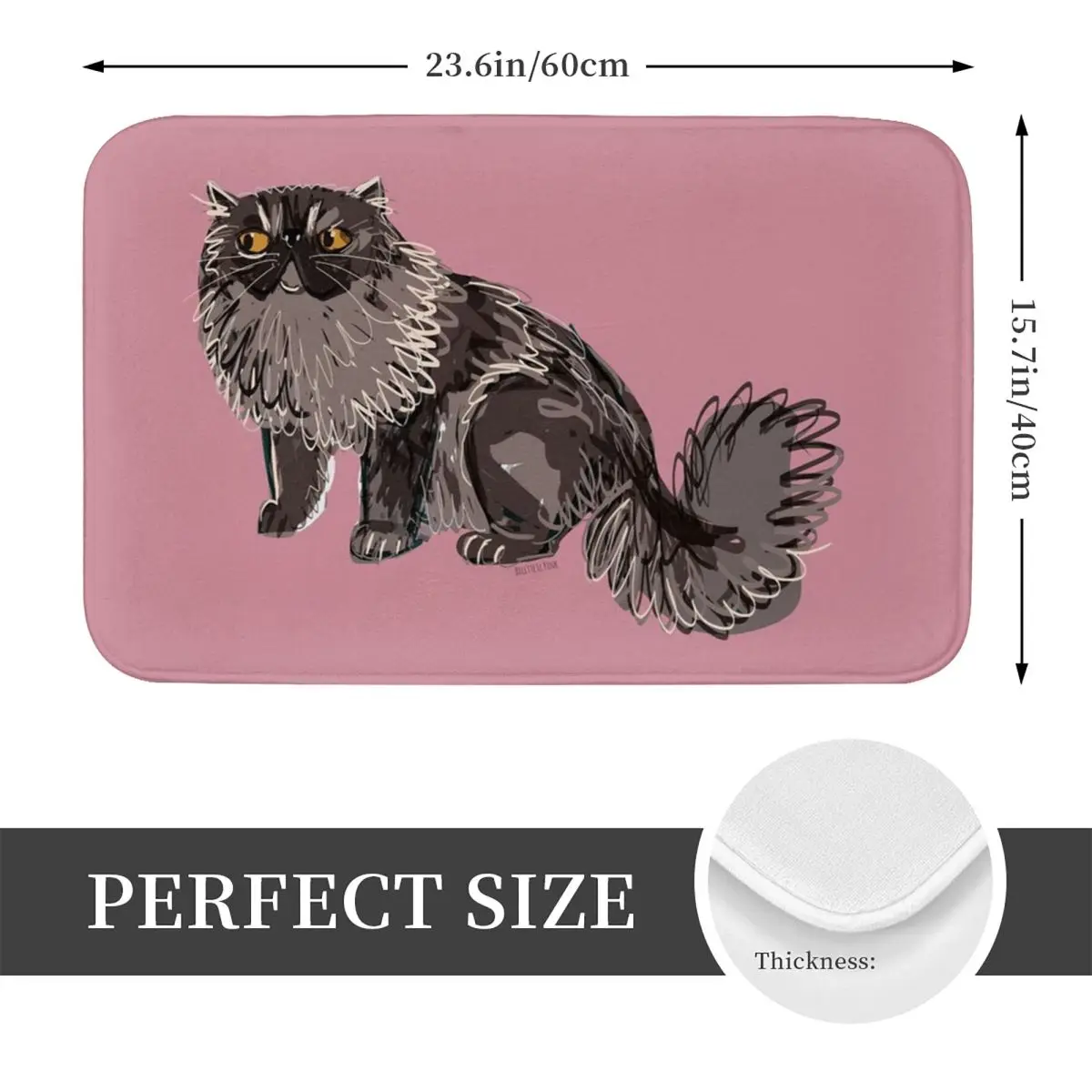 Cats A Lot The Cat Clan In Pinky Pink Doormat Anti-skid Bath Mats Home Entrance Rugs Kitchen Bedroom Carpet Outdoor Footpad