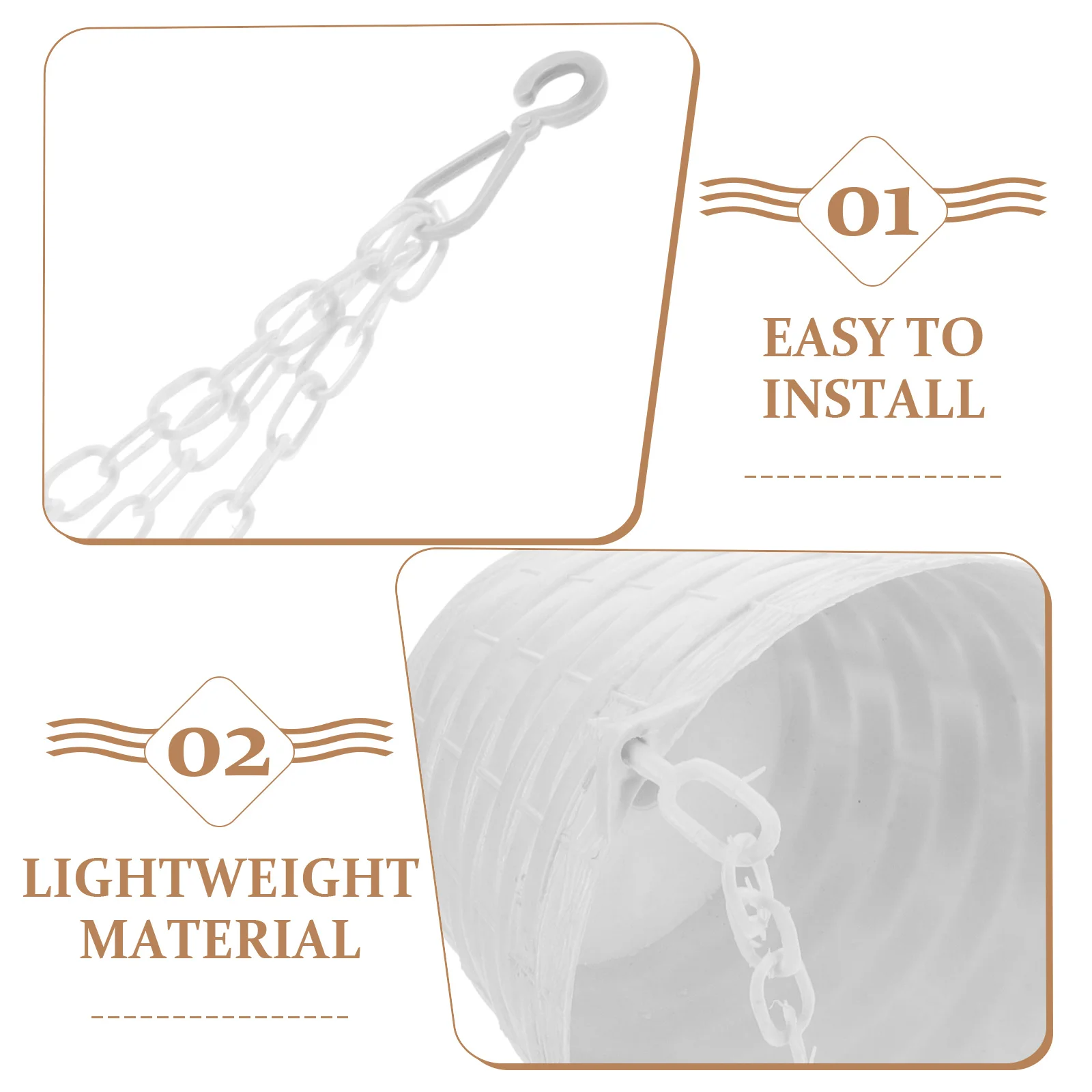 

2pcs Plastic Hanging Pots For Artificial Plants, Hanging Planters With Hook, Indoor Outdoor Garden Decor, Flower Container